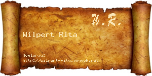 Wilpert Rita névjegykártya